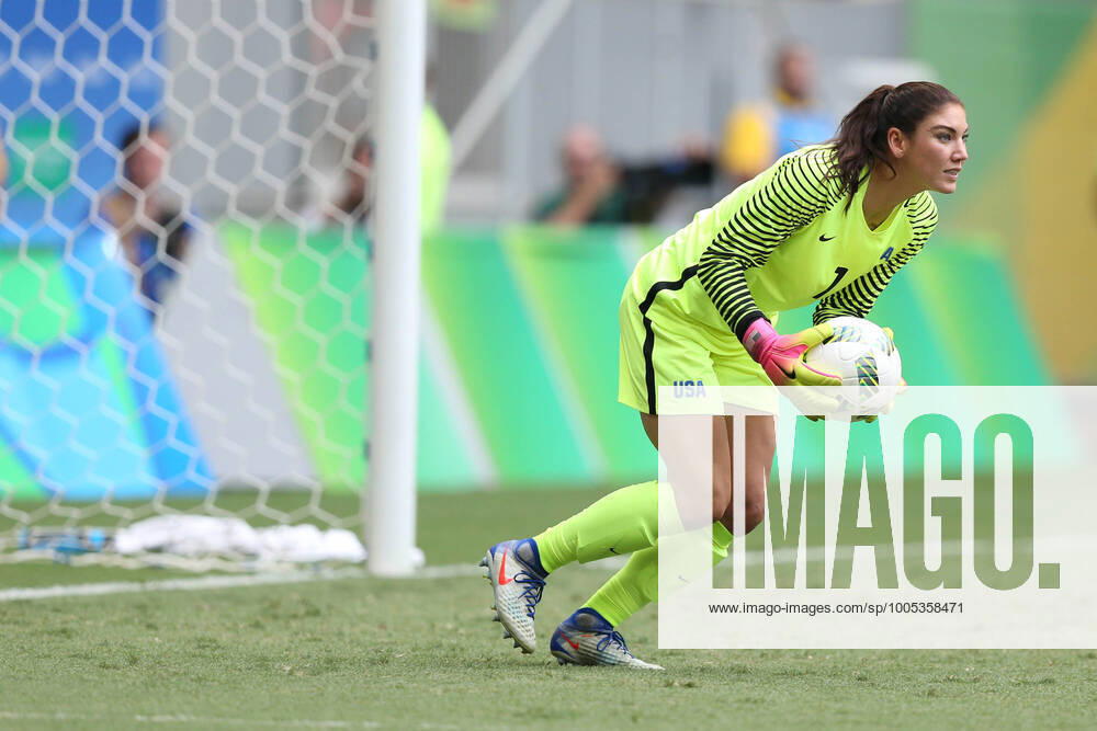 Mandatory Credit: Photo by Adalberto Marques Agif Shutterstock (5828122h) Hope Solo of United States during the match against Sweden at the Rio 2016 Olympic Games, Olympische Spiele, Olympia, OS match at Mane Garrincha Stadium on august 12, 2016 in Brasilia, Brazil. Hope Solo of United States during the match against Sweden at the Rio 2016 Olympic Games match at Mane Garrincha Stadium on august 12, 2016 in Brasilia, Brazil. Hope Solo of United States during the match against Sweden at the Rio 2016 Olympic Games match at Mane Garrincha Stadium on august 12, 2016 in Brasilia, Brazil.