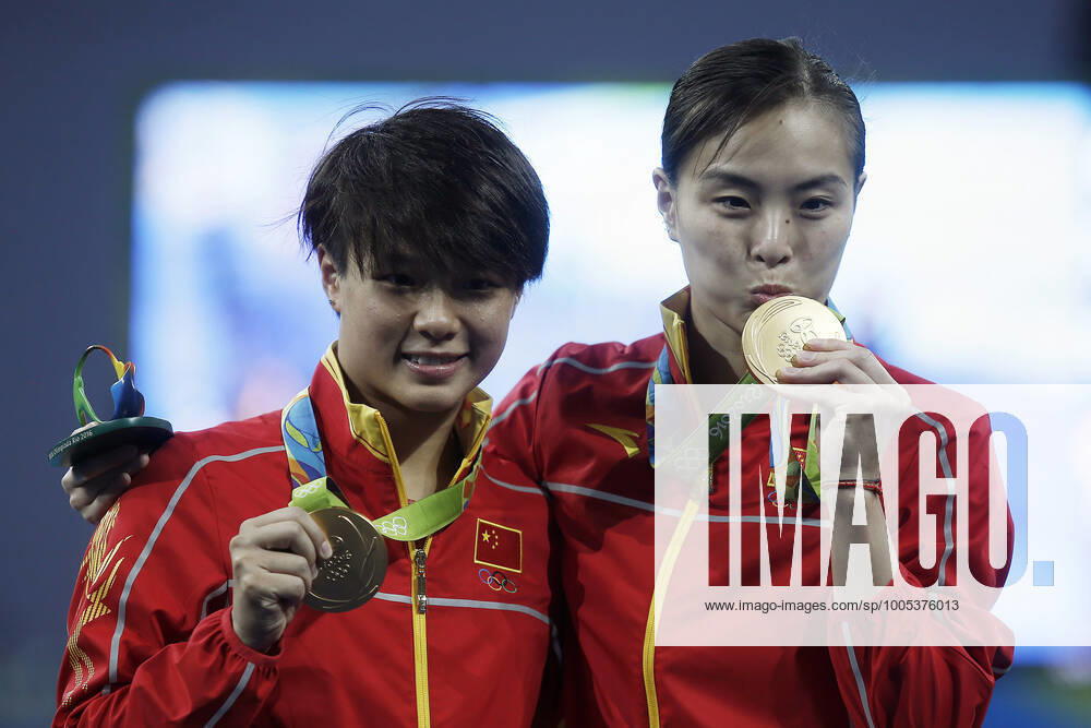 Mandatory Credit: Photo by Marcos De Paula Agif Shutterstock (5823119e) Chinese Tingmao Shi and Wu Minxia during the dispute of diving in springboard of 3 meters, the Maria Lenk . The Chinese won the gold medal. Rio 2016 Olympic Games, Olympische Spiele, Olympia, OS Diving, Maria Lenk Aquatics Centre, Brazil - 07Aug 2016 Rio 2016 Olympic Games, Diving, Maria Lenk Aquatics Centre, Brazil - 07Aug 2016