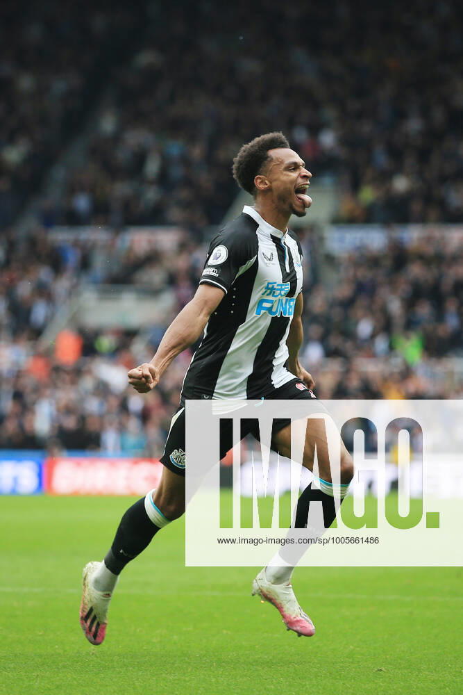 Fußball Premier League Newcastle United v West Ham United 15. August 2021 Premier League Newcastle United v West Ham United Jacob Murphy von Newcastle United jubelt nach seinem zweiten Tor Foto Simon Stacpoole Abseits Newcastle upon Tyne UK