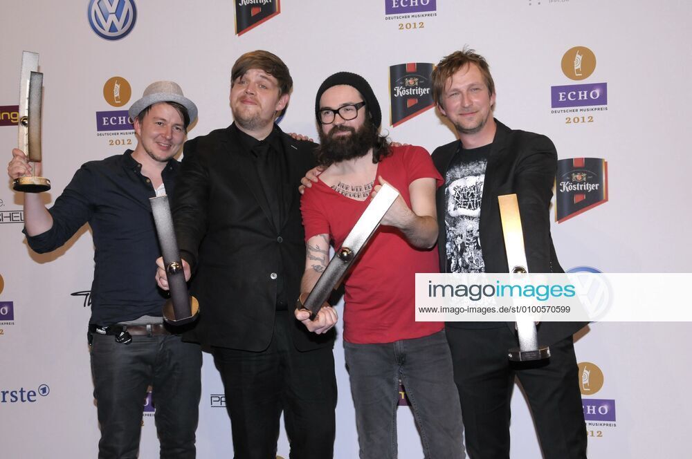 105 Jupiter Jones at the Echo Awards 2012 at Messe Berlin on 22 03 12, Red Carpet, Berlin Germany, Germany