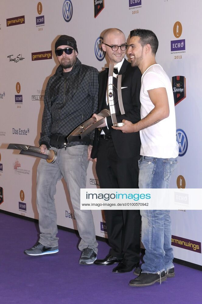 105 Sido, Specter Berlin, Bushido at the Echo Awards 2012 at Messe Berlin on 22 03 12, Red Carpet, Berlin Germany, Germany