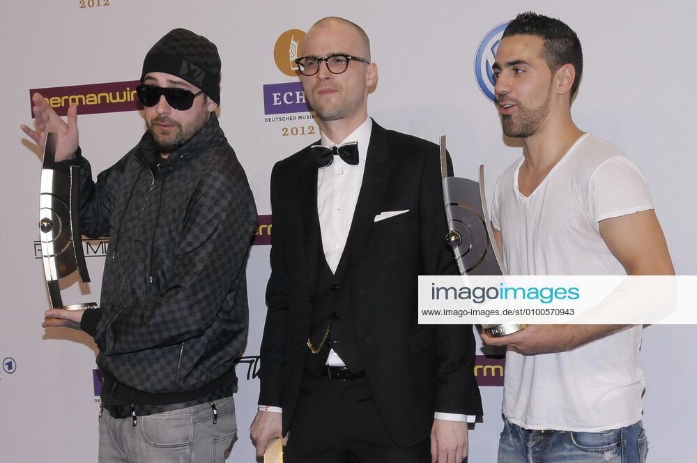 105 Sido, Specter Berlin, Bushido at the Echo Awards 2012 at Messe Berlin on 22 03 12, Red Carpet, Berlin Germany, Germany