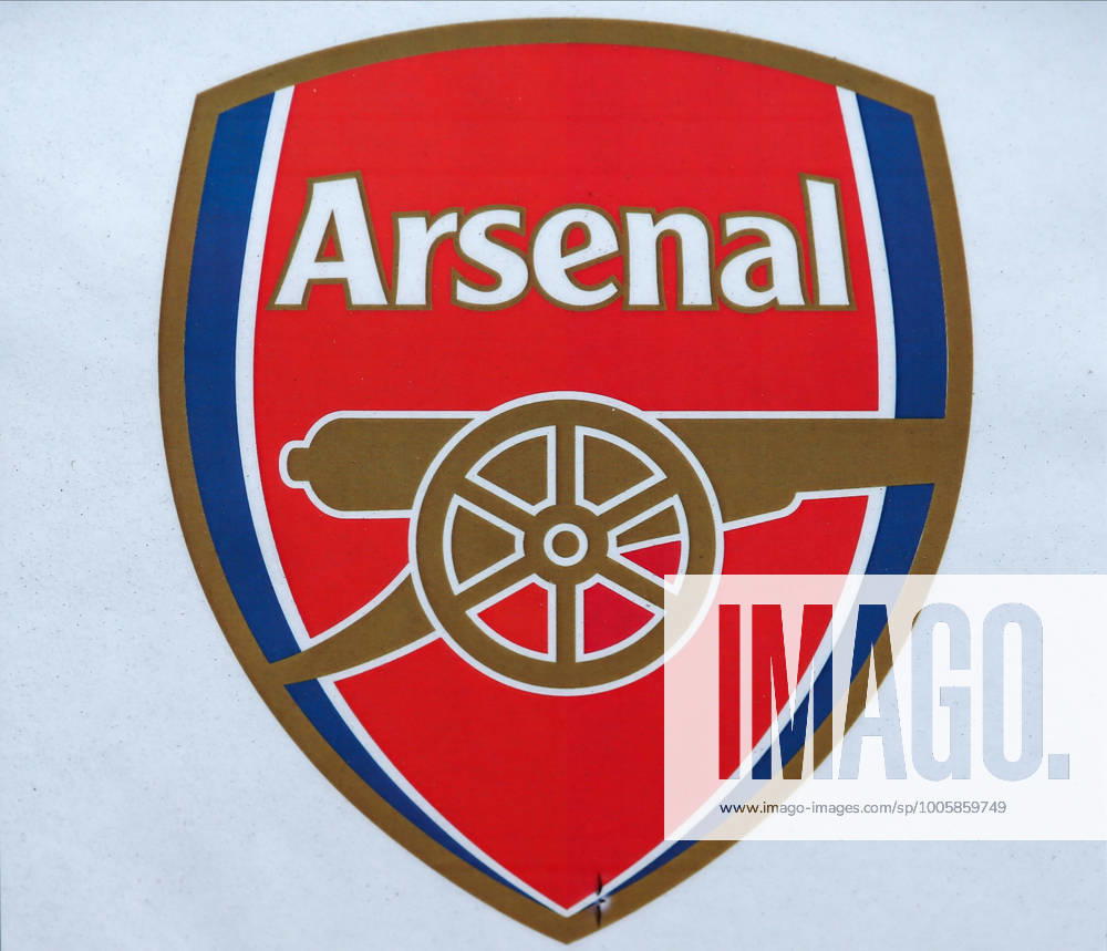 Moscow, Russia, August 18th 2021: Logo of team Arsenal illustrated during the UEFA Womens Champions League Round 1 football match between Arsenal and FC Okzheptes at Sapsan Arena in Moscow, Russia. UEFA Womens Champions League - Arsenal v FC Okzheptes
