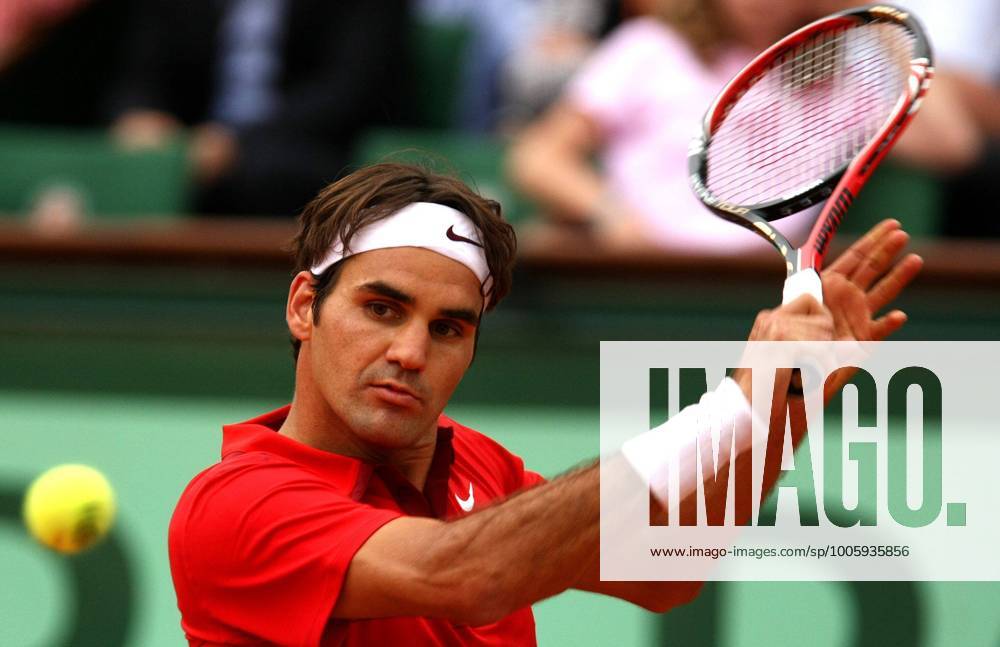 Mandatory Credit: Photo by Back Page Images Shutterstock (1335851u) Roger Federer French Open tennis tournament, Roland Garros, Paris, France - 03 Jun 2011 Roger Federer beat Novak Djokovic 7-6 6-3 3-6 7-6 in the Semi-final Strictly Editorial Use Only - No Merchandising French Open tennis tournament, Roland Garros, Paris, France - 03 Jun 2011 Strictly Editorial Use Only - No Merchandising