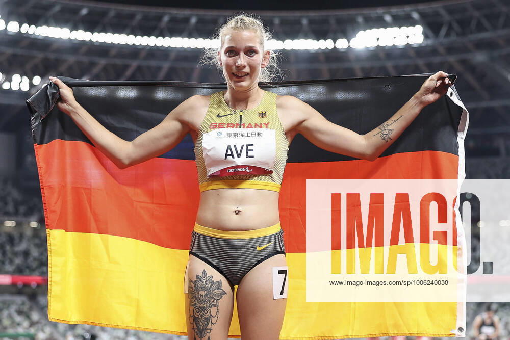 Tokyo 2020 Paralympic Games Athletics , 28 08 21 TOKYO, JAPAN 28 08 100m T38 Bronze for Lindy Ave GER HSG Uni Greifswald on Day 4 of the Tokyo 2020 Paralympic Games Athletics on 28 08 2021 at the Olympic Stadium in Tokyo Japan