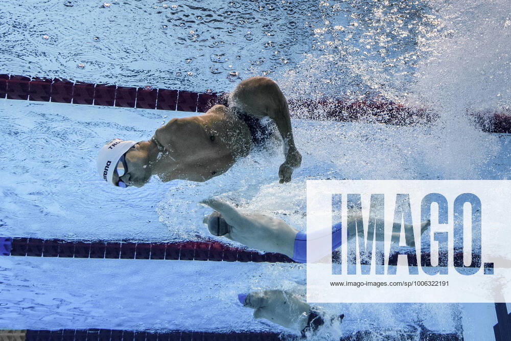 Tokyo, Japan - Underwater image of Cristopher Tronco MEX dives in at the start of the Men s Swimming 200m Freestyle S2 Final at the Tokyo Aquatics Centre, Tokyo 2020 Paralympic Games, Tokyo, Japan, Sunday 29 August 2021. Tokyo Japan - ZUMAz03_ 20210829_swp_z03_833