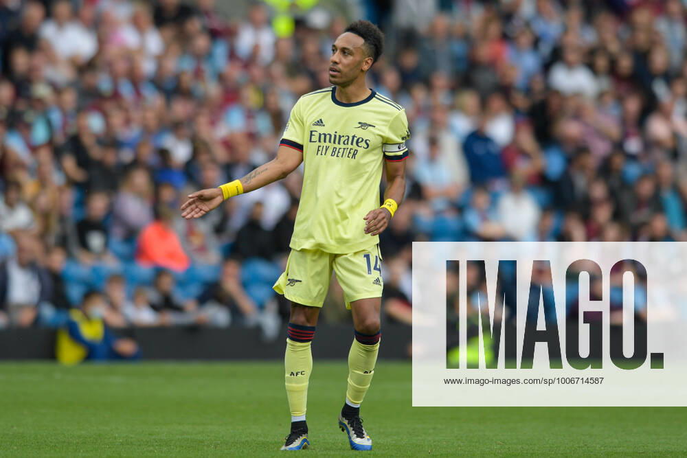 Premier League Burnley v Arsenal Pierre-Emerick Aubameyang 14 of Arsenal in action during the game Burnley Turf Moor Lancashire United Kingdom
