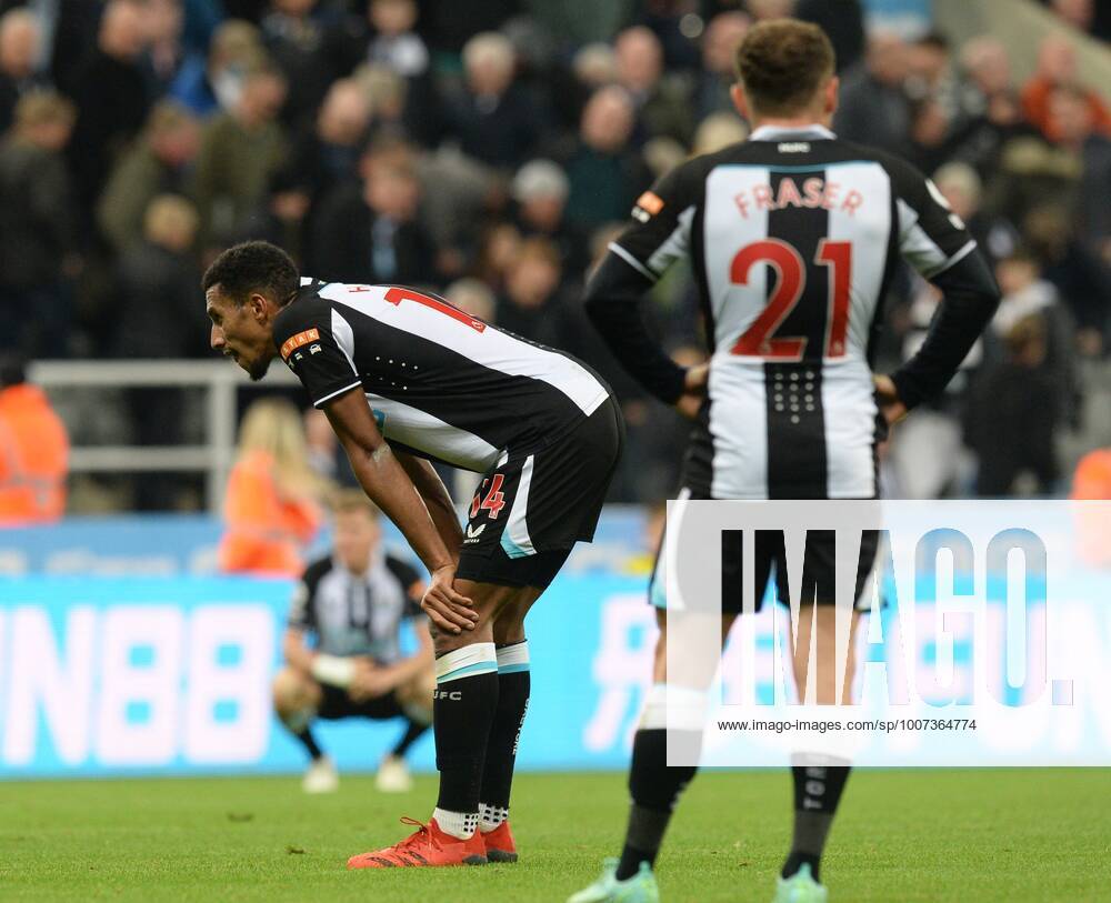 Mandatory Credit: Photo by Richard Lee Shutterstock (12538850bh) Issac Hayden of Newcastle United is dejected Newcastle United v Tottenham Hotspur, Premier League, Football, St James Park, Newcastle, UK - 17 Oct 2021 Newcastle United v Tottenham Hotspur, Premier League, Football, St James Park, Newcastle, UK - 17 Oct 2021