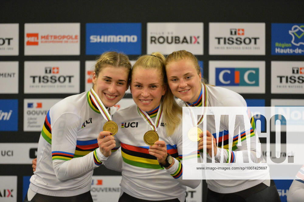 World Championships Elite Women Track; Giornata 01; 2021, Germany; Grabosch, Pauline Sophie; Friedrich, Lea Sophie; Hinze, Emma; Roubaix;