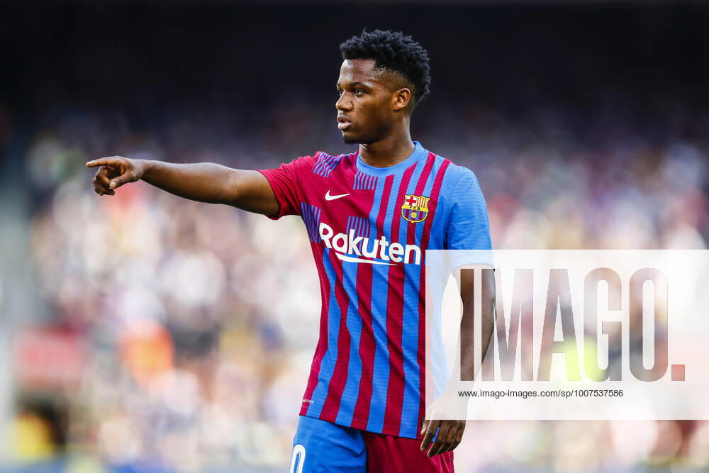 FC Barcelona, Barca V Real Madrid - La Liga Santander 10 Ansu Fati of FC Barcelona during the La Liga Santader match between FC Barcelona and Real Madrid at Camp Nou Stadium on October 24, 2021 in Barcelona. Barcelona Barcelona Spain