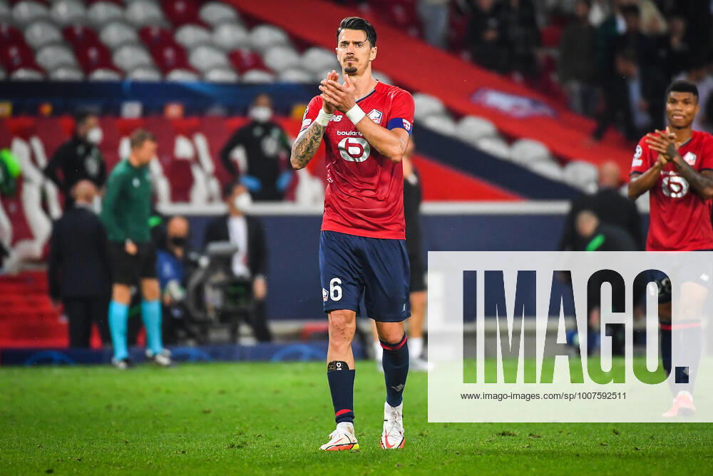 Jose FONTE of Lille during the UEFA Champions League group G match between Lille OSC (LOSC) and Verein fur Leibesubungen Wolfsburg at Pierre Mauroy Stadium on September 14, 2021 in Villeneuve-d Ascq near Lille, France. Villeneuve-d Ascq France - ZUMAm308 20210914_zsp_m308_051