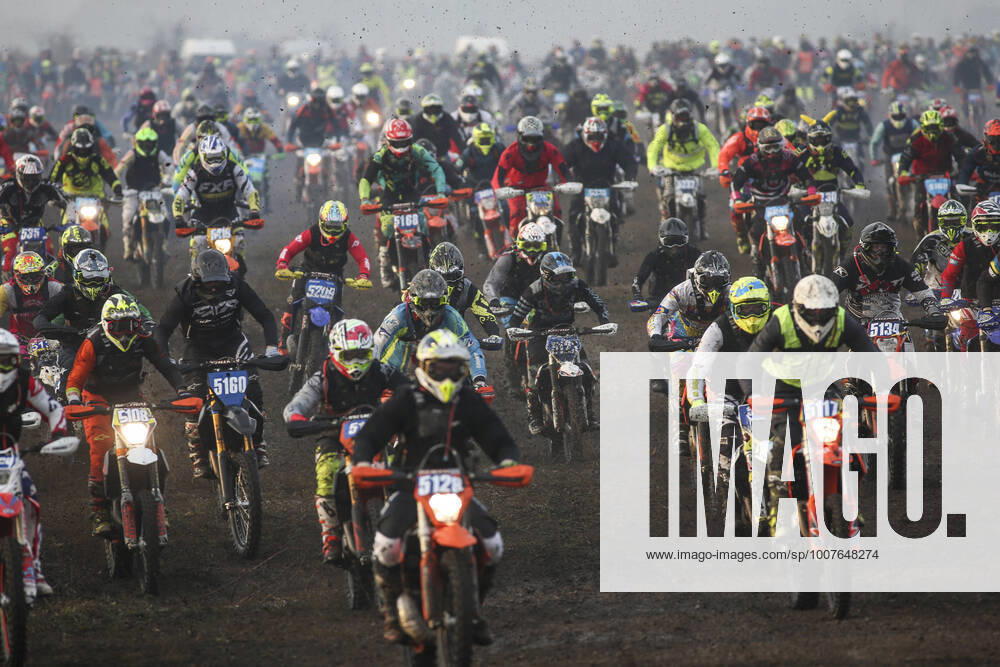 TOFTA 20211030 Drivers in action during the Gotland Grand National enduro race, that takes place for the 38th year in row, at Tofta shooting range on the island of Gotland, Sweden, on Oct 30, 2021 GGN is one of the world s largest enduro races TOFTA SWEDEN