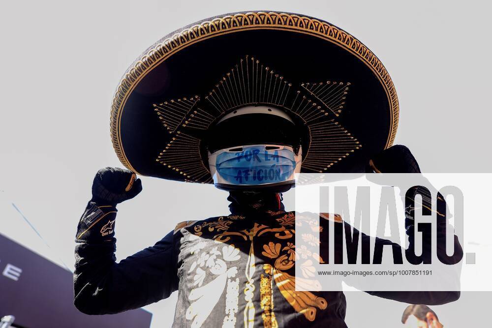 A person in a mariachi costume poses for photos during the third practice for the Formula One Grand Prix of Mexico, that takes place at the Hermanos Rodriguez Autodrome, in Mexico City, Mexico, 06 November 2021. Formula One Grand Prix of Mexico !ACHTUNG: NUR REDAKTIONELLE NUTZUNG!
