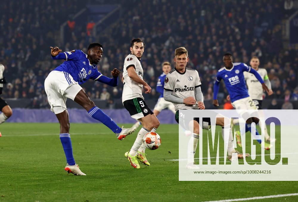 Leicester, England, 25th November 2021. Patson Daka of Leicester City send in a shot on goal during the UEFA Europa League match at the King Power Stadium, Leicester. Picture credit should read: Darren Staples Sportimage . SPI-1341-0021