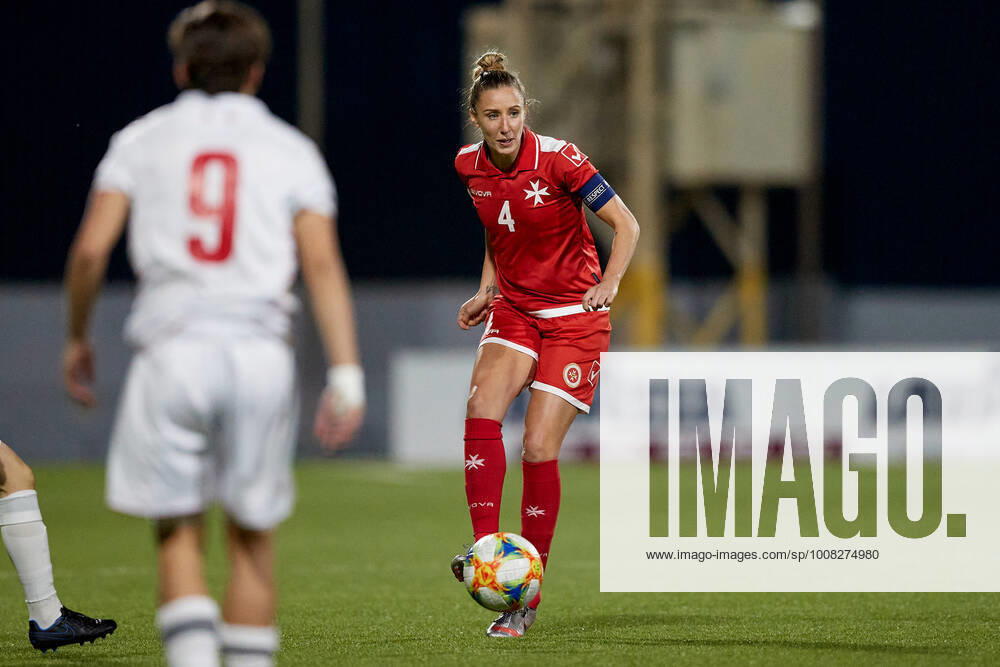 Malta womens national soccer player and captain Emma Lipman during the FIFA Women s World Cup 2023 Qualifying Round soccer match between Malta and Montenegro at the Centenary Stadium, Ta Qali, Malta on 26 November 2021. Malta v Montenegro Womens FIFAWWCQ_21