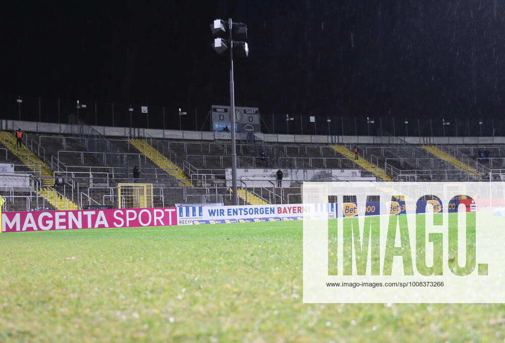 Munich, Germany 30 November 2021 Football, Men, 3 Liga, Season 2021 2022, TSV 1860 Munich SV Waldhof Mannheim, Grünwalder Stadion View of an empty Westkurve DFB regulations prohibit any use of photographs as image sequences and or quasi video