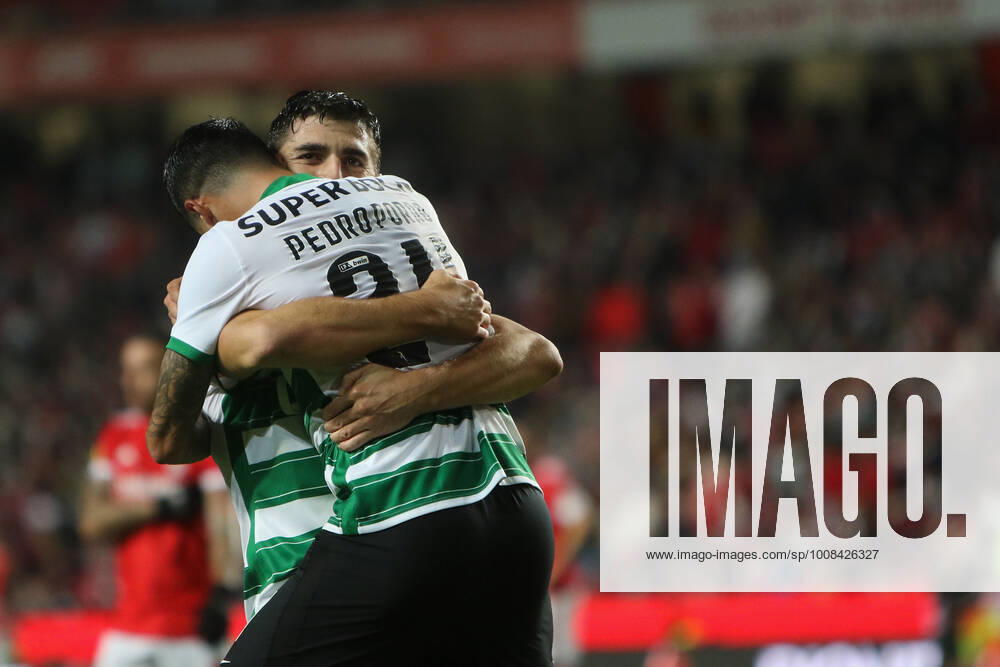 SL Benfica v Sporting CP - Liga Portugal Bwin Paulinho forward of Sporting CP celebrates after scoring a goal during the Liga Portugal Bwin match between SL Benfica and Sporting CP at Estadio da Luz on 3th December, 2021 in Lisbon, Portugal. Lisboa Lisboa Portugal