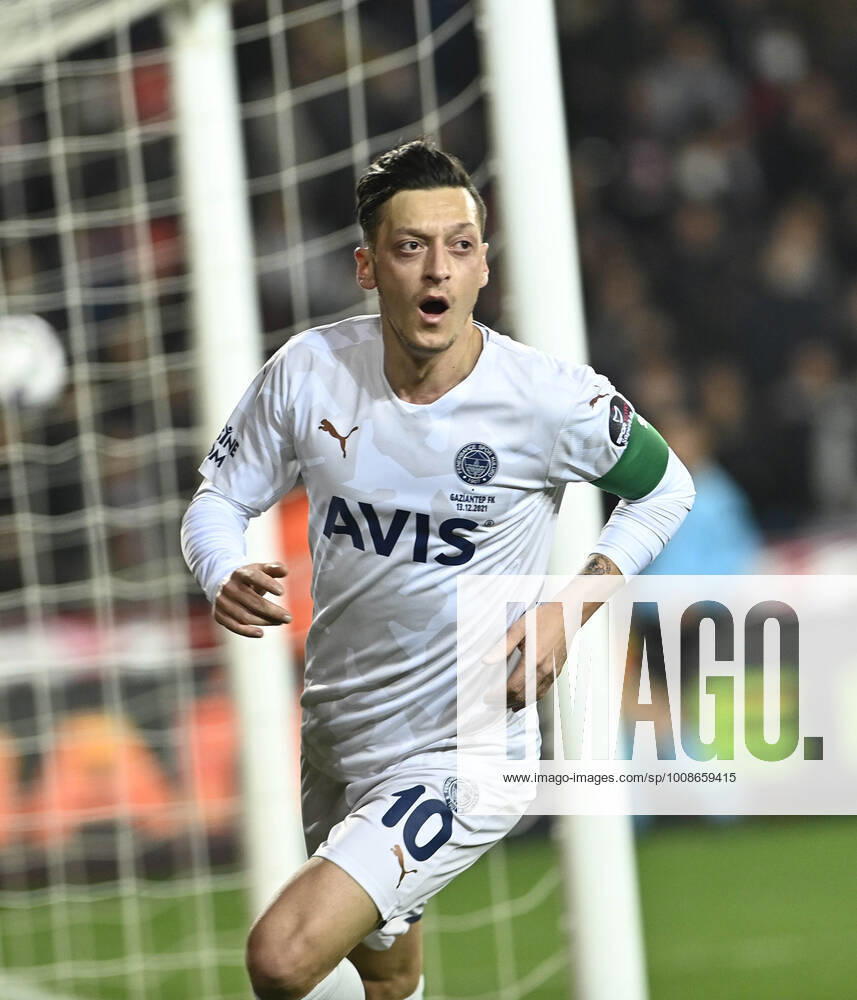 Mesut Ozil of Fenerbahce during the Turkish Super League football match between Gaziantep FK and Fenerbahce at Gaziantep Kalyon Stadium in Gaziantep , Turkey on December 13 , 2021.
