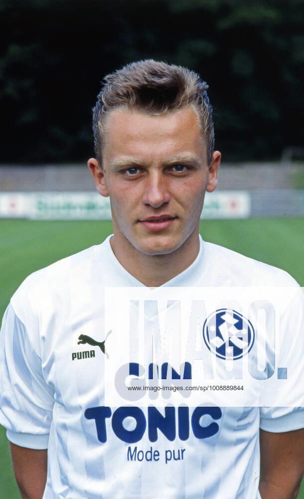 05 07 86 Stuttgarter Kickers photo session Germany, Stuttgart, 05 07 1986, football, 2 Bundesliga, Stuttgarter Kickers, photo session season 1986 1987 Christian Streich