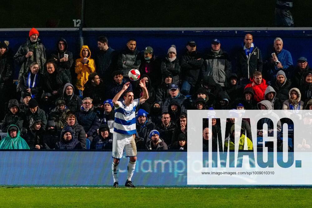 Mandatory Credit: Photo by Dave Shopland BPI Shutterstock (12748658f) Lee Wallace of QPR takes a throw in in front of a Champions Travel LED board Queens Park Rangers v Rotherham United, Emirates FA Cup, Third Round, Kiyan Prince Foundation Stadium, London - 08 Jan 2022 No use with unauthorised audio, video, data, fixture lists (outside the EU), club league logos or live services. Online in-match use limited to 45 images (+15 in extra time). No use to emulate moving images. No use in betting, games or single club league player publications services. Queens Park Rangers v Rotherham United, Emirates FA Cup, Third Round, Kiyan Prince Foundation Stadium, London - 08 Jan 2022 No use with unauthorised audio, video, data, fixture lists (outside the EU), club league logos or live services. Online in-match use limited to 45 images (+15 in extra time). No use to emulate moving images. No use in betting, games or
