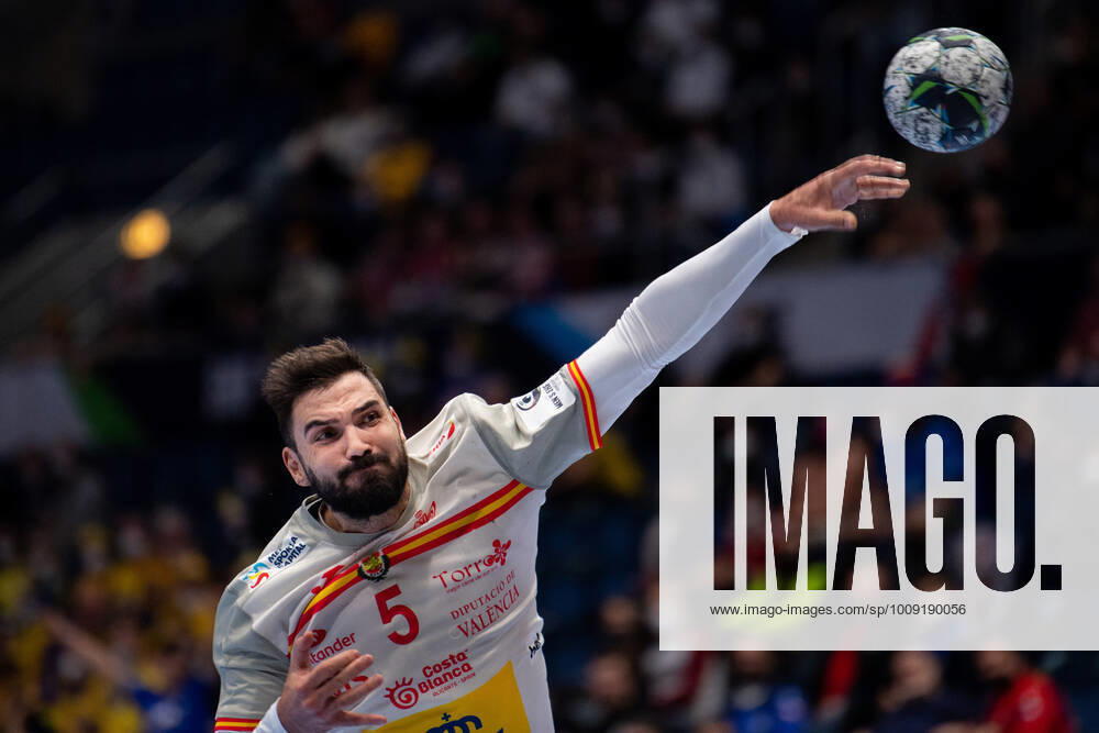 Jorge Maqueda Peno of Spain during the 2022 EHF European Handball Championship match between Bosnia Herzegovina and Spain on January 17, 2022 in Bratislava Photo Petter Arvidson BILDBYRAN kod PA PA0372 bbeng ehf euro 2022 em 2022 european men handball s handball championship 2022 handball handboll handbolls em 2022 handball handball em 2022 bosnia and herzegovina spain spanien bosnien hercegovina,