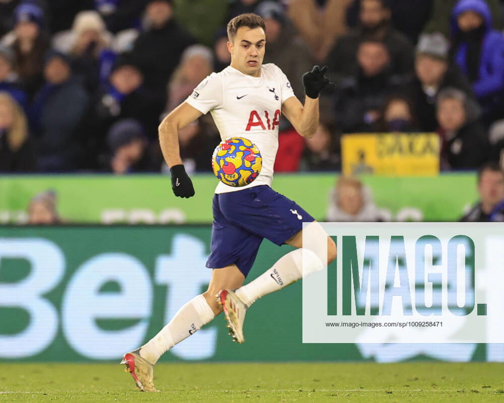Premier League Leicester City v Tottenham Hotspur Sergio Reguilon 3 of Tottenham Hotspur in action during the game Leicester King Power Stadium Leicestershire United Kingdom