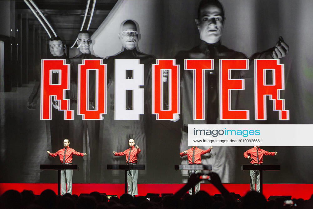 19 Concert Kraftwerk represented by four robots on the first evening of their 3D concert series The catalogue 1 2 3 4 5 6 7 8 live at the Neue Nationalgalerie on 06 January 2015 in Berlin With the appearance of Kraftwerk, the Neue Nationalgalerie says goodbye to the building which will be closed for a renovation of seve