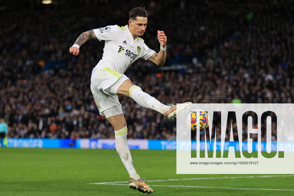 Premier League Leeds United v Newcastle United Robin Koch 5 of Leeds United shoots on goal (saved) during the Premier League fixture Leeds United vs Newcastle United at Elland Road, Leeds, UK, 22nd January 2022 Leeds Elland Road West Yorkshire United Kingdom