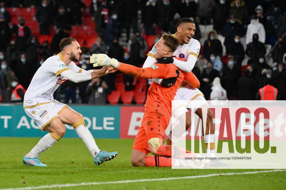 OGC Nice defeats Paris Saint Germain in a penalty shootout at the Parc des Princes in the 8th round of the French Cup on January 31, 2022. JulienxMattiax Pictorium LePictorium_0258814