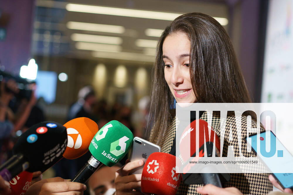 Adriana Cerezo seen during the celebration of the VI Gala of the Sports Journalists in Madrid..The mayor of Madrid, Jose Luis Martinez-Almeida, was one of the award winners of the Madrid Sports Press Association (APDM), which presented its annual awards at the gala. The awards are intended to recognize the contribution made in favor of during 2021 by all the agents involved in this activity: athletes, companies, entities, clubs and journalists. Madrid Spain - ZUMAs197 0149511808st