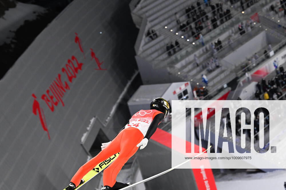 (220206) -- ZHANGJIAKOU, Feb. 6, 2022 -- Simon Ammann of Switzerland competes during Ski jumping, Skispringen, Ski, nordisch Men s Normal Hill Individual 1st Round at the National Ski Jumping Centre in Zhangjiakou, north China s Hebei Province, Feb. 6, 2022. ) (BEIJING2022) CHINA-ZHANGJIAKOU-OLYMPIC Winter games, Winterspiele,Spiele, Summer games SKI JUMPING (CN) FengxKaihua