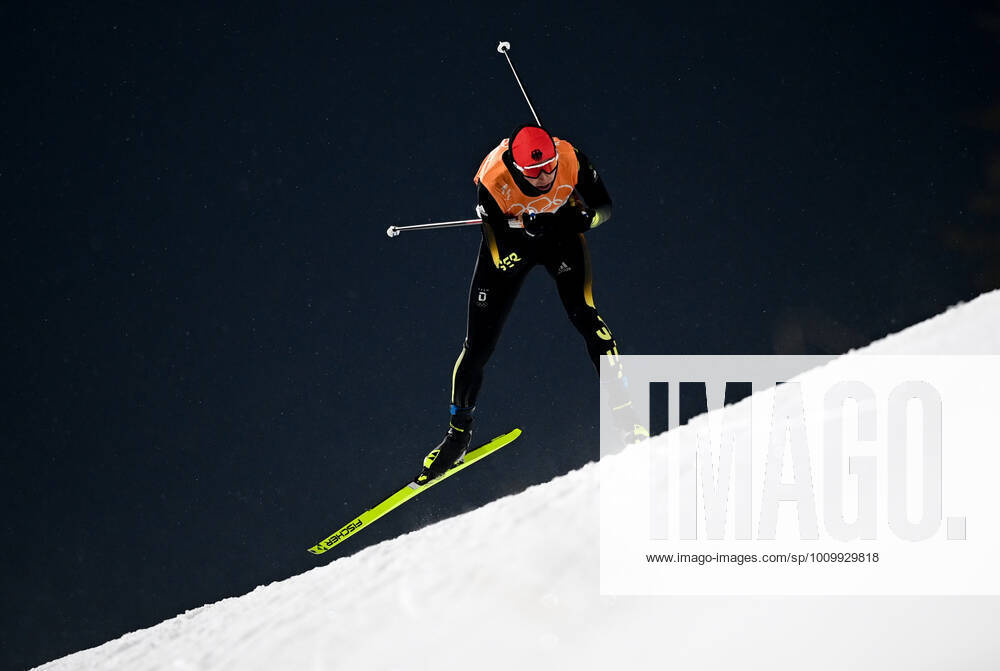 China Olympics 2022 Nordic Combined Team 8118374 17.02.2022 Germany s Eric Frenzel competes in the cross-country race of the nordic combined men s team large hill 4x5 km event during the Beijing 2022 Winter Olympic Games, Olympische Spiele, Olympia, OS at the National Ski jumping, Skispringen, Ski, nordisch Centre in Zhangjiakou, China. Alexey Filippov Sputnik Zhangjiakou China