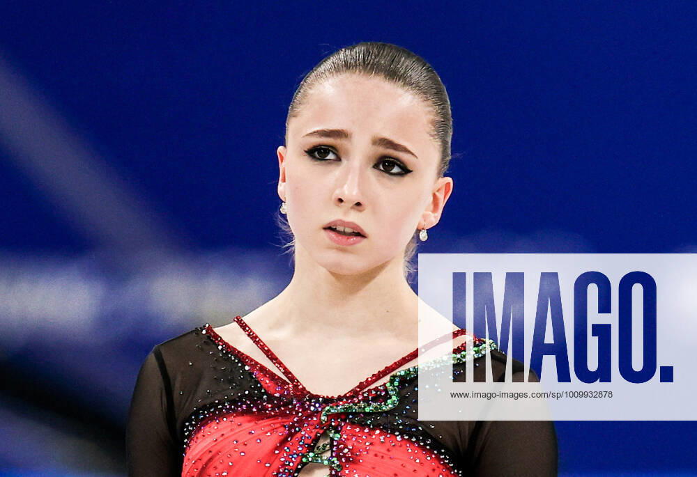 Figure skater Kamila Valiyeva of Team ROC performs in the women s free skating programme at the Capital Indoor Stadium at the 2022 Winter Olympic Games, Olympische Spiele, Olympia, OS Sergei Bobylev TASS TS123EFC
