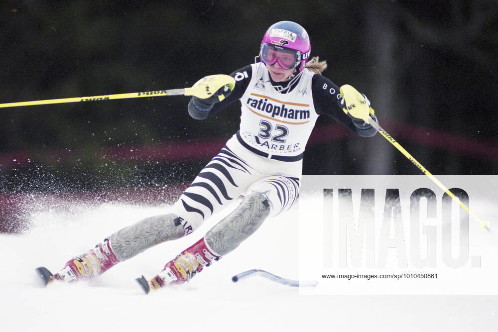 Katja SEIZINGER, GER, skier, action slalom, January 1997, Â
