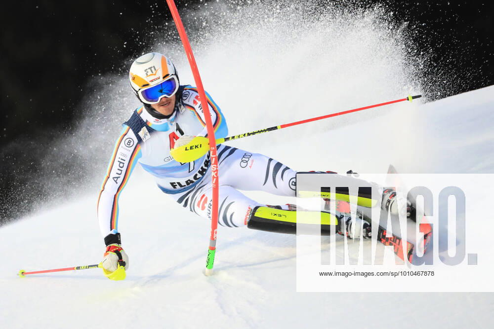 KW10 ALPINE SKIING - FIS WC Flachau FLACHAU,AUSTRIA,09.MAR.22 - FIS World Cup, night slalom, men. Image shows Linus Strasser (GER). GEPAxpictures Buehner