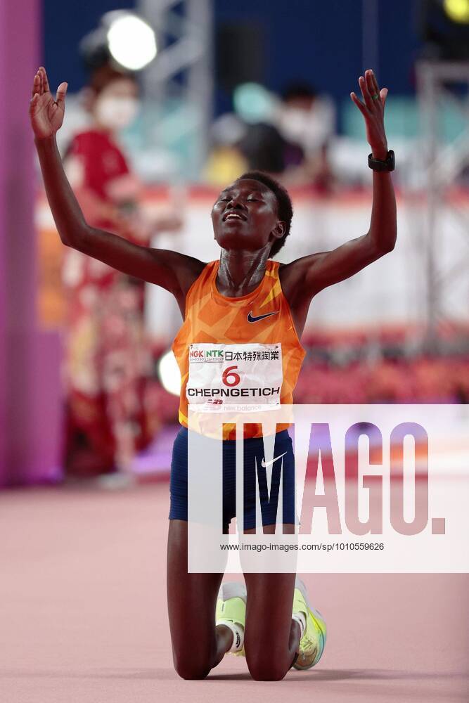 KW10 Athletics: Nagoya Women s Marathon Kenya s Ruth Chepngetich reacts after winning the Nagoya Women s Marathon in Nagoya, central Japan, on March 13, 2022. A14AA0001267889P