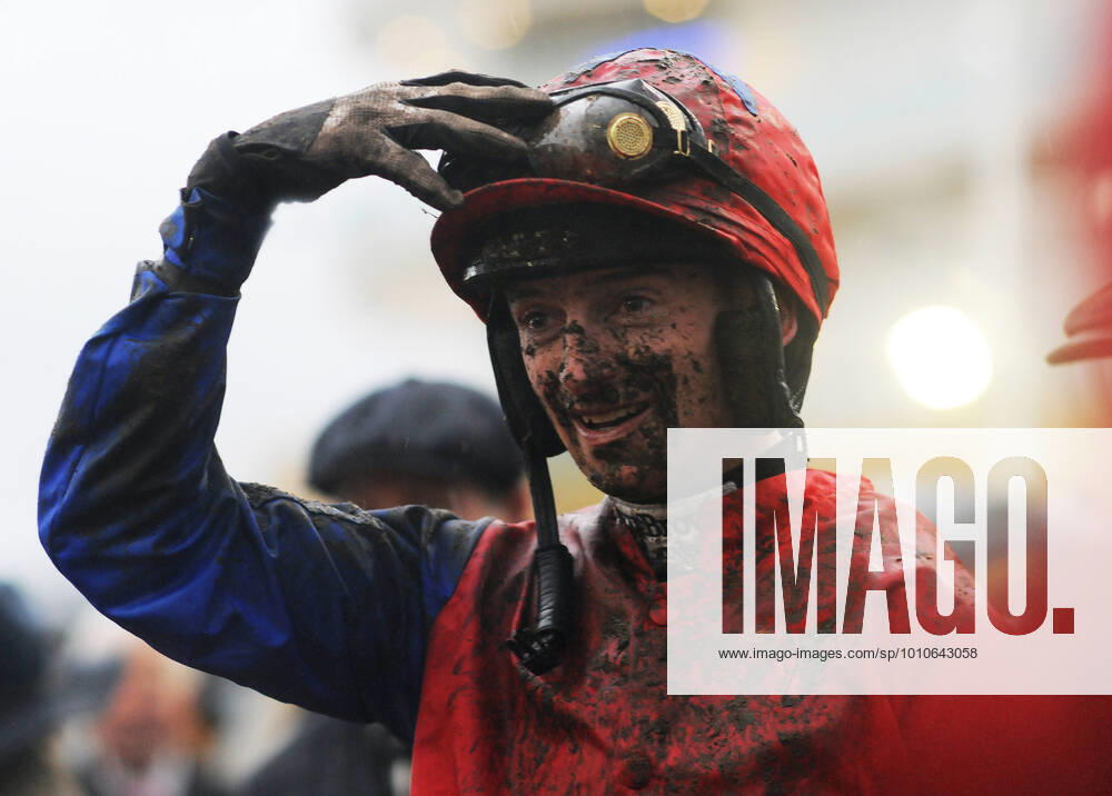 KW11 National Hunt Horse Racing - Cheltenham Festival - Day Two - Wednesday 16th March 2022 Seventh race 5.30 The Weatherbys Champion Bumper National Hunt race A muddy, P Mullins on Facile Vega celebrates his win