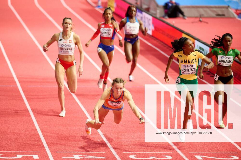 BELGRAD SERBIA, STARK ARENA HALOWE MISTRZOSTWA SWIATA W LEKKIE ATLETYCE BELGRAD 2022 ( WORLD ATHLETICS INDOOR CHAMPIONSHIPS BELGRADE 2022) BIEG 400 M POLFINAL NZ. NATALIA KACZMREK FEMKE BOL FOTO RADOSLAW JOZWIAK CYFRASPORT NEWSPIX.PL --- Newspix.pl _DSC3803
