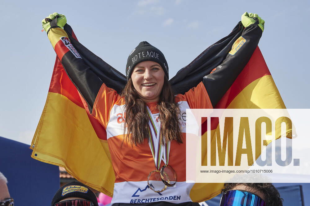 Berchtesgaden, Germany 19 March 2022 FIS Snowboard World Cup Final 2021 2022 Parallel Slalom Berchtesgaden 19 03 2022 Ramona Hofmeister GER Overall World Cup Winner Bischofswiesen Götschen Bavaria