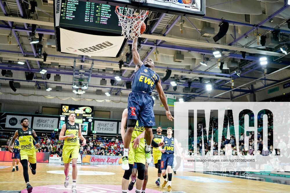 Medi bayreuth EWE Baskets Oldenburg , Basketball , Bundesliga , BBL , Matchday 14 , Season 2021 2022 , 23 03 2022 23Paulding , Rickey EWE Oldenburg medi bayreuth EWE Baskets Oldenburg , Basketball , Bundesliga , BBL , Matchday 14 , Season 2021 2022 , 23 03 2022 Bayreuth