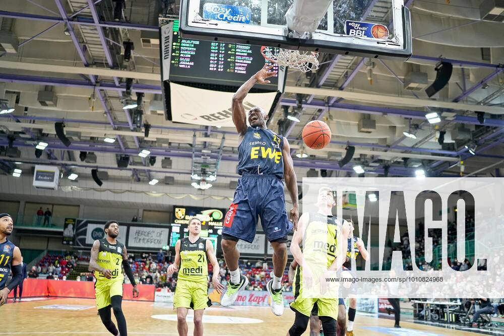 Medi bayreuth EWE Baskets Oldenburg , Basketball , Bundesliga , BBL , Matchday 14 , Season 2021 2022 , 23 03 2022 23Paulding , Rickey EWE Oldenburg medi bayreuth EWE Baskets Oldenburg , Basketball , Bundesliga , BBL , Matchday 14 , Season 2021 2022 , 23 03 2022 Bayreuth