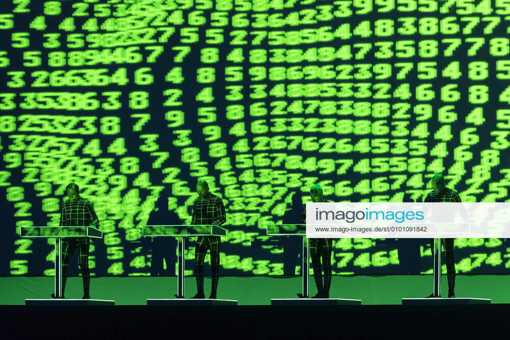 19 Kraftwerk 3D, Audio Operator Ralf Huetter, Fritz Hilpert, Henning Schmitz and Video Operator Falk Grieffenhagen at the Lollapalooza Festival in and around the Olympic Stadium on 09 September 2018 Elektro, Elektropop, Krautrock Berlin Germany, Germany