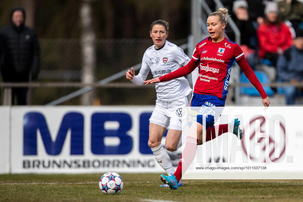 Vittsjös Kajsa Lind during the football match in the Damallsvenskan between Vittsjö and FC Rosengard on April 3, 2022 in Vittsjö,