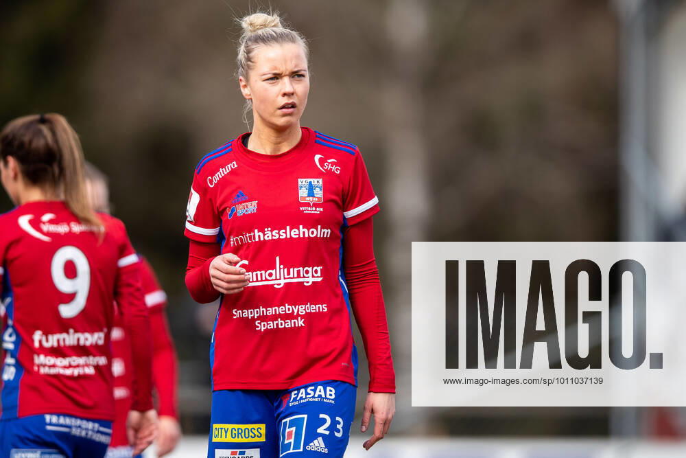 Vittsjös Kajsa Lind during the football match in the Damallsvenskan between Vittsjö and FC Rosengard on April 3, 2022 in Vittsjö,