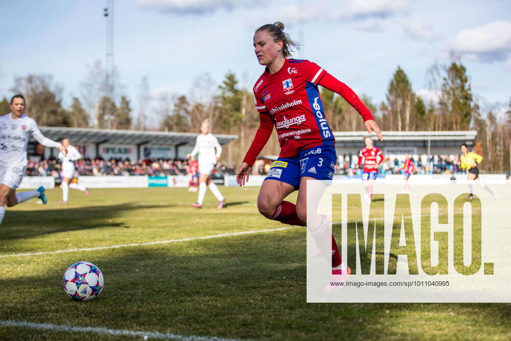 Vittsjös Julia Tunturi during the football match in the Damallsvenskan between Vittsjö and FC Rosengard on April 3, 2022 in Vittsjö,