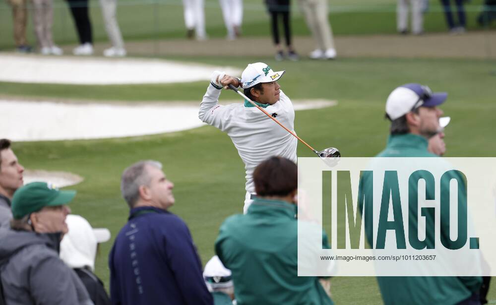 Golf: Masters Tournament Hideki Matsuyama of Japan hits from the third tee during the third round of the Masters Tournament on April 9, 2022, at Augusta National Golf Club in Augusta, Georgia. A14AA0001278366P