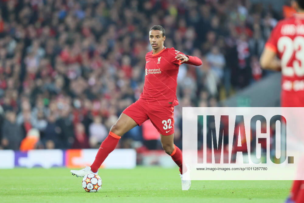 Liverpool v S L Benfica - UEFA Champions League Joel Matip of Liverpool on the ball during the UEFA Champions League match between Liverpool and S L Benfica at Anfield, Liverpool on Wednesday 13th April 2022. Liverpool United Kingdom