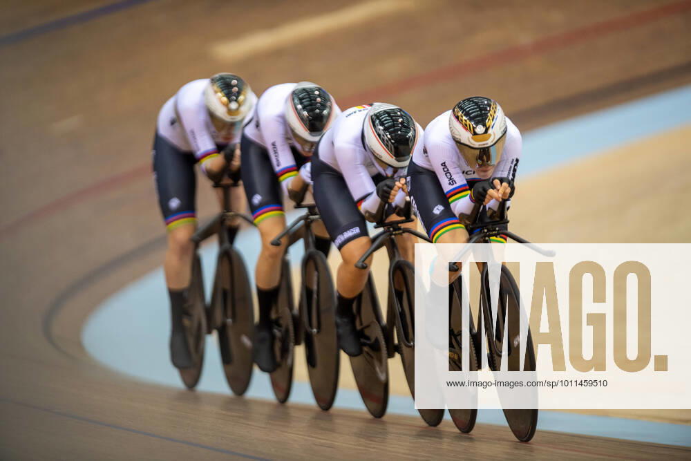 Germany Track Four Women Track Nations Cup Glasgow 2022 Team Germany, Track Four Women Qualification BRAUSSE Franziska, KLEIN Lisa, KROGER Mieke, SUSSEMILCH Laura Tissot UCI Track Nations Cup, Sir Chris Hoy Velodrome Glasgow UCI Track Cycling Nations Cup Track Cycling Competition Organized by the Union Cycliste Internationale