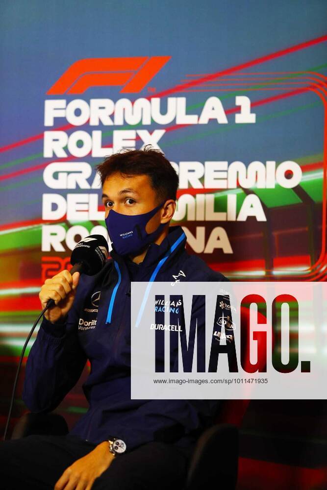 Drivers press conference, PK, Pressekonferenz albon during Formula 1 Rolex Emilia Romagna Grand Prix 2022, 4rd round of the 2022 FIA Formula One World Championship, WM, Weltmeisterschaft Free Practises, Formula 1 Championship in Imola, Italy, April 22 2022