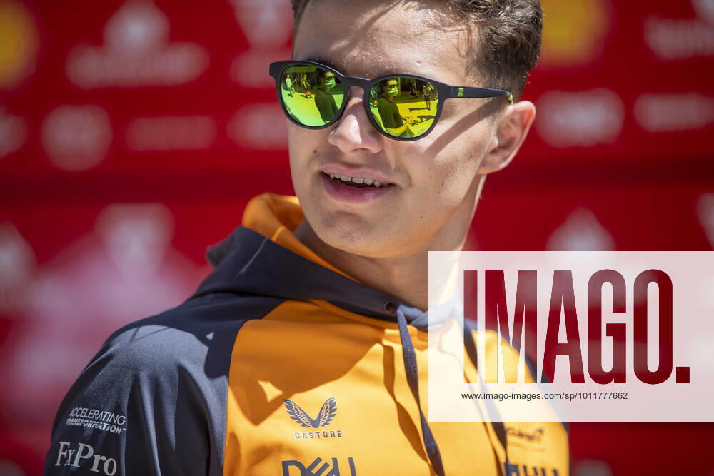 British Formula One driver Lando Norris of the McLaren F1 Team n the paddock during the Formula One Grand Prix of Miami at the Miami International Autodrome in Miami, Florida on May 5, 2022. FLA20220505102 SHAWNxTHEW